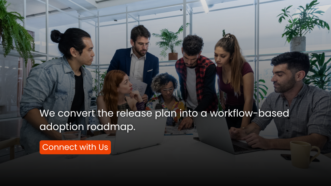 Dynamics 365 Release Wave 1 2026 release planning visual explaining why teams get planning wrong, contrasting feature-first review decks with process-led prioritization tied to workflows, data permissions, and governance.