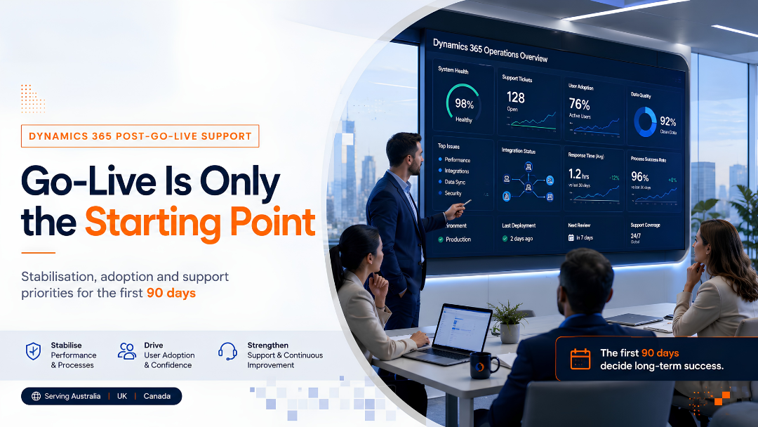 Dynamics 365 Post-Go-Live Support: First 90 Days